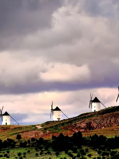 мельницы, пейзаж, небо