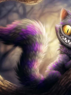 кот, Alice in Wonderland, улыбка