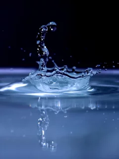 вода, круги, капля, брызги