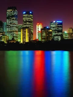вода, огни, ночь