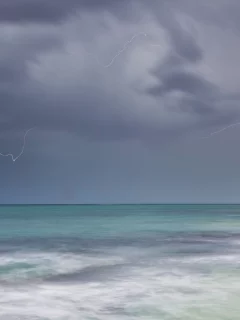 Австралия, море, пляж, молния, Перт, Бернс