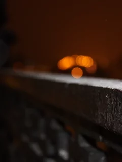 ночь, ограда, город