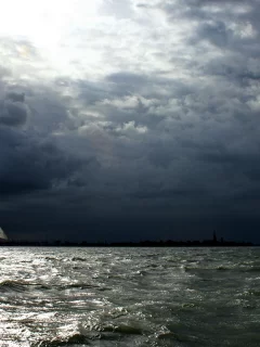 небо, яхты, море, ночь