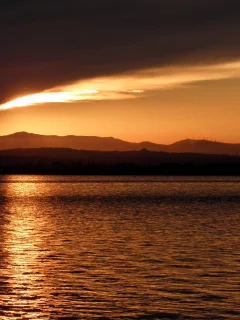 закат, небо, море, природа, пейзаж