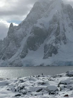 снег, гора, море
