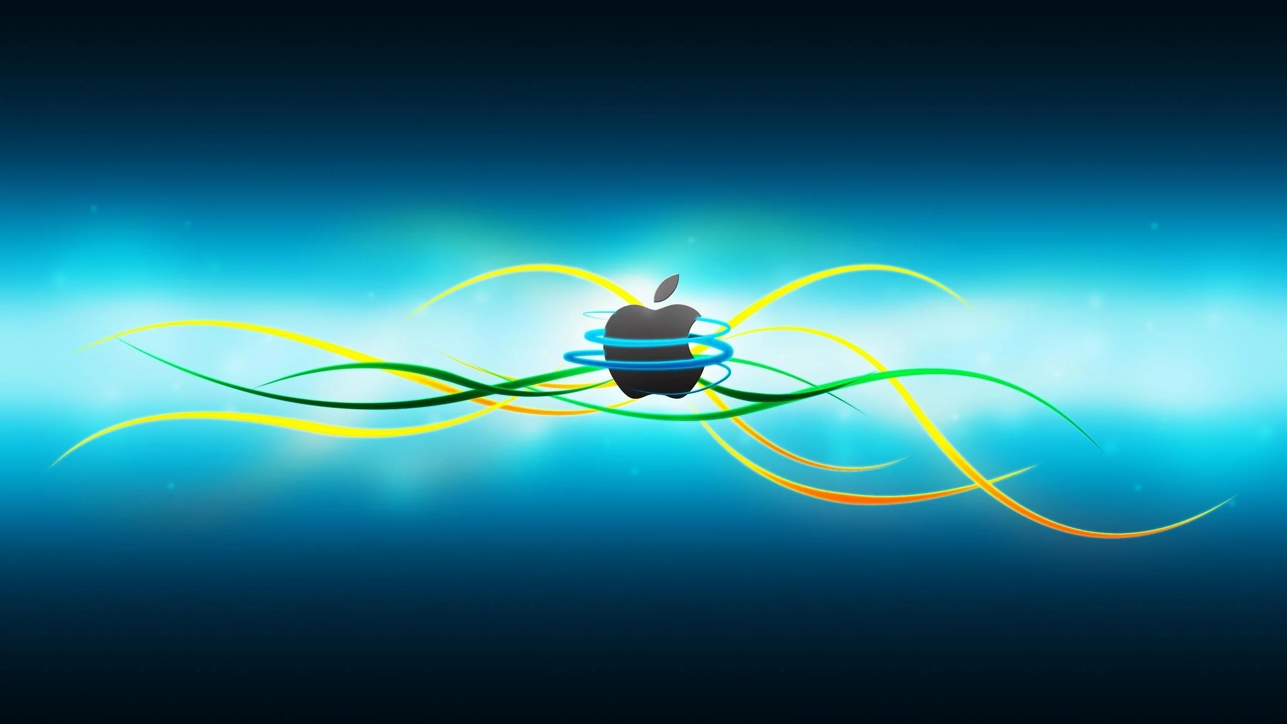 синий, голубой, абстракция, apple