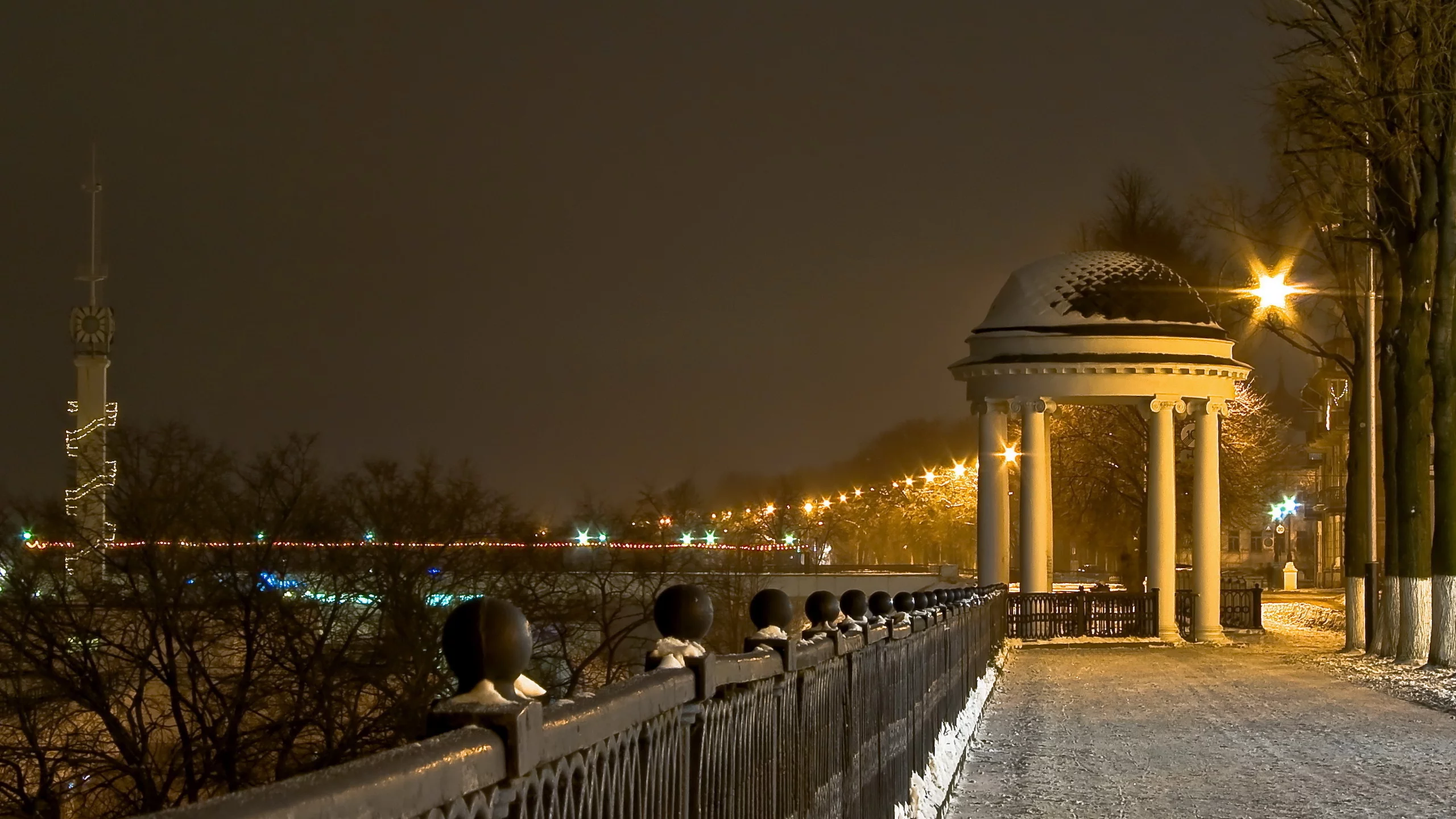 город, ночь, небо, свет