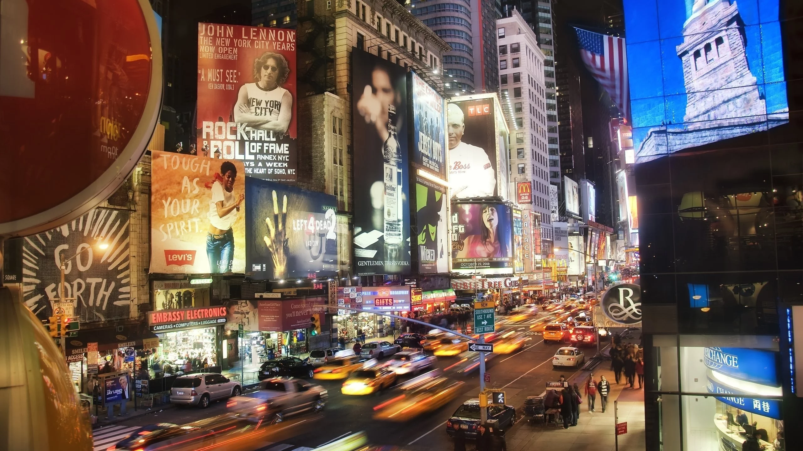 нью йорк, машины, улица, город, new york