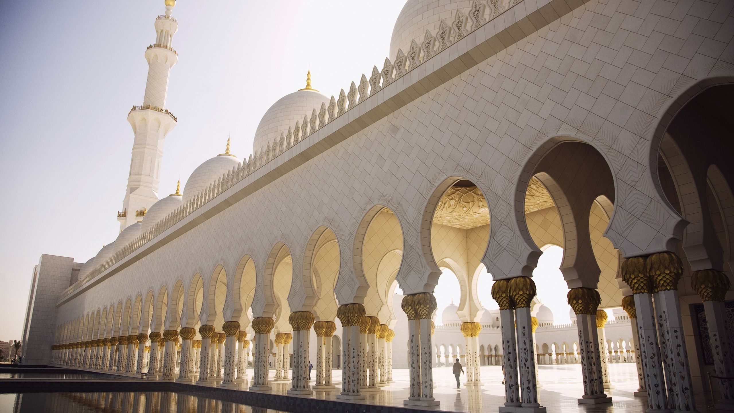 мечеть шейха зайда, площадь, абу-даби, минарет, арки, купола