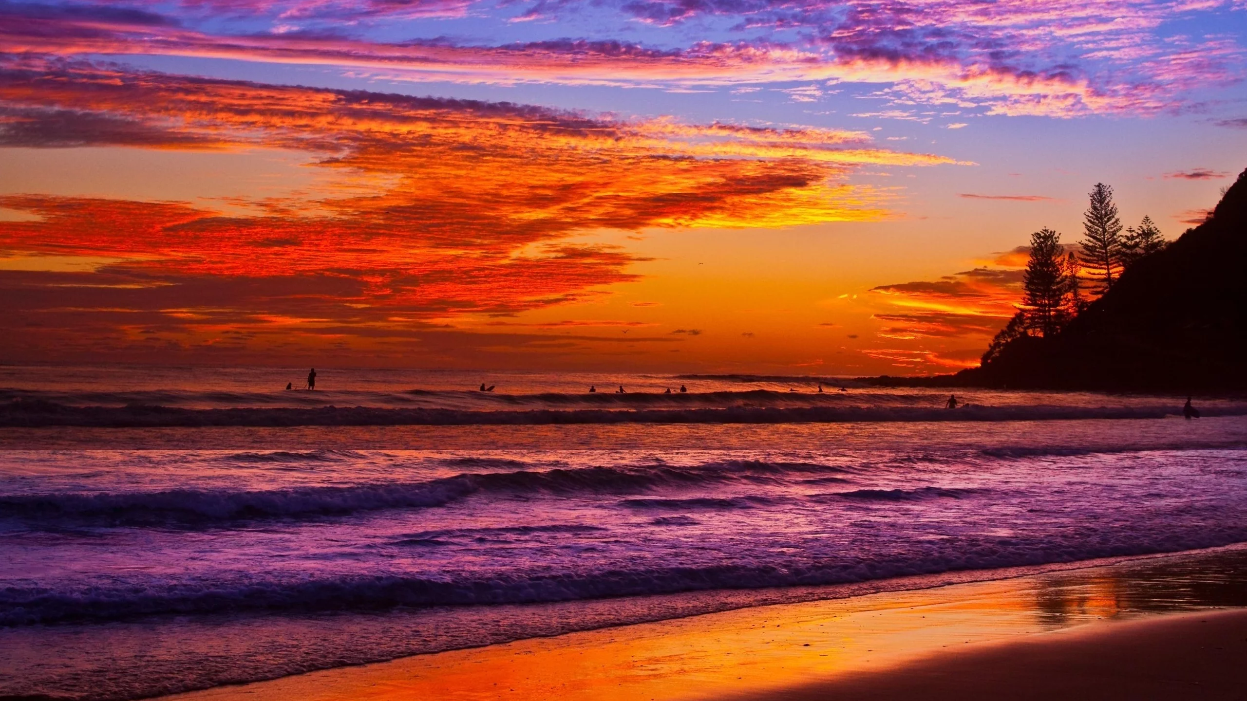 HDR, небо, море, закат
