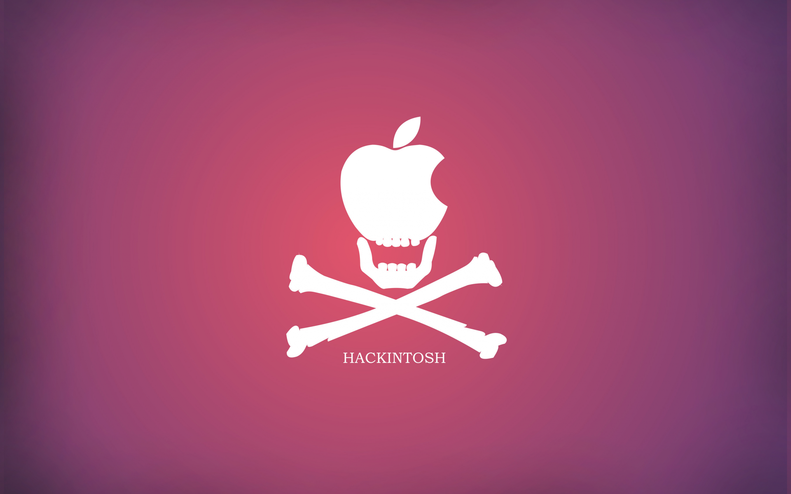 Хакинтош, красный, кости, пират, Hackintosh, минимализм, мини, яблоко, фиолетовый, череп, apple