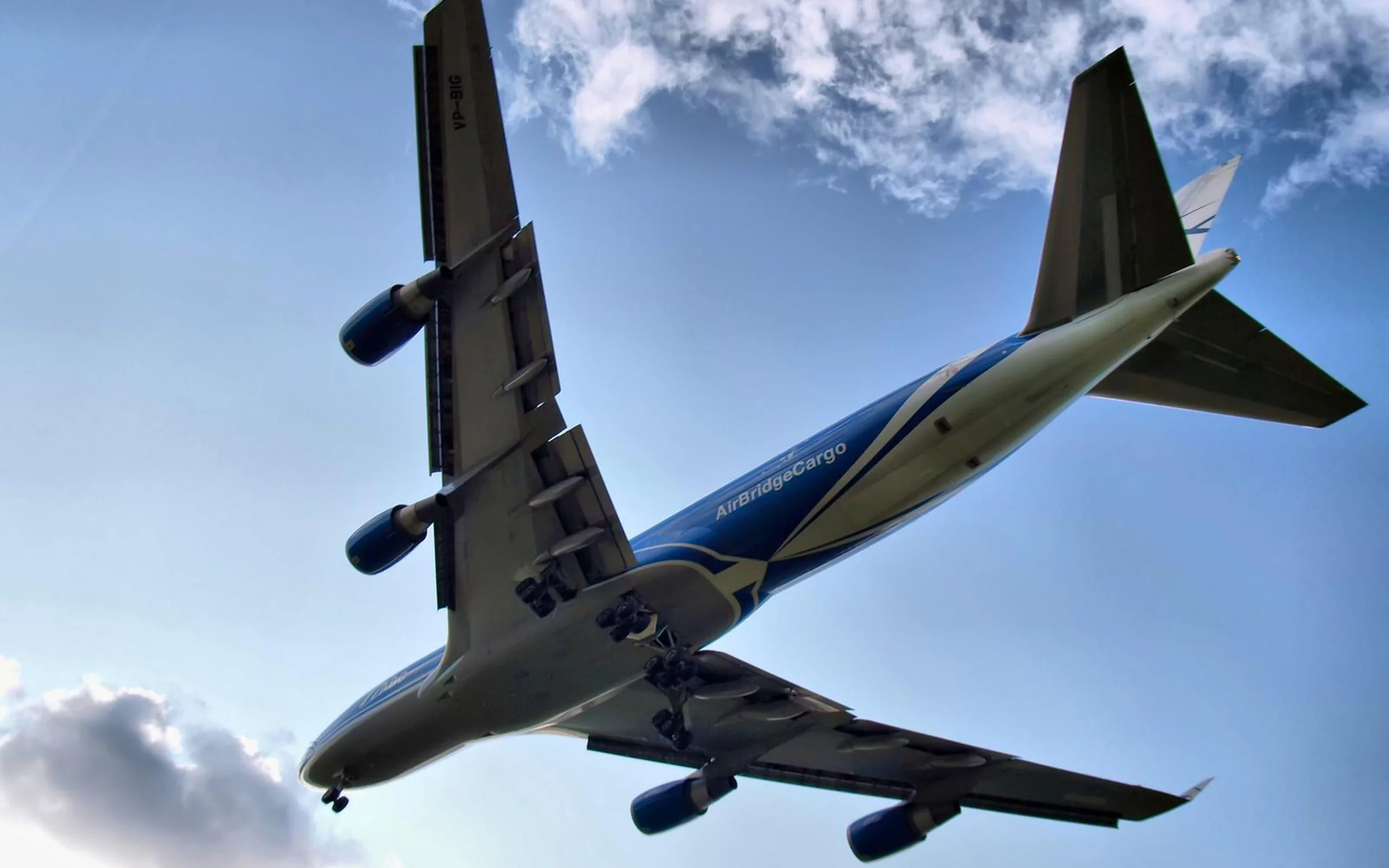 полёт, облака, 747, boeing