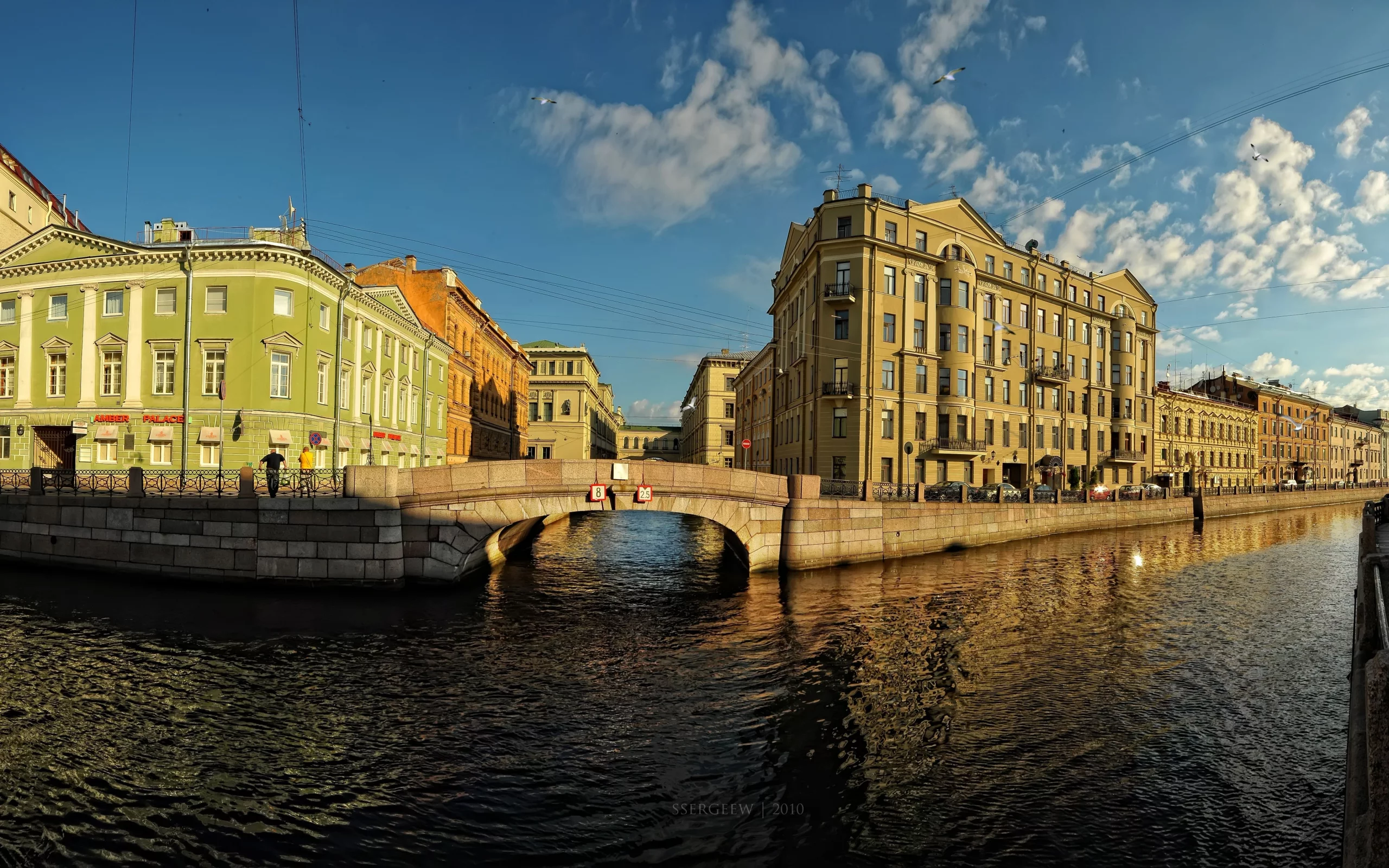 здания, санкт-петербург, набережная, мост