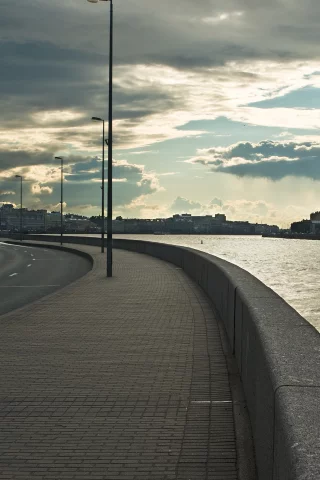 парапет, река, набережная