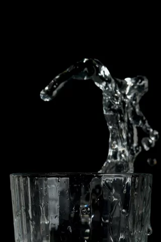 стакан, фон, чёрный, вода, брызги