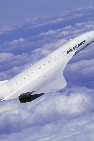concorde, облака, полёт, конкорд