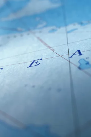 океан, карта, буквы