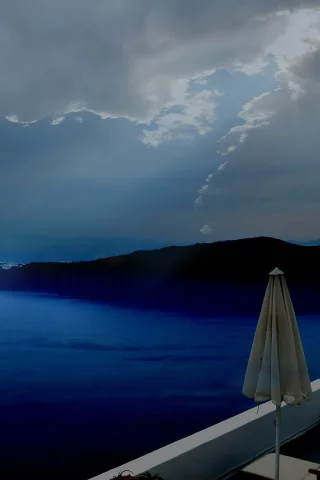 пейзаж, море, ночь, небо