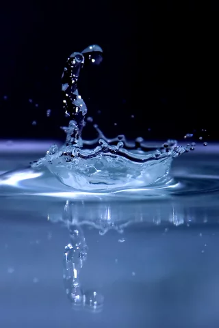 вода, круги, капля, брызги