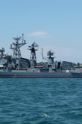 корабль, море, военный