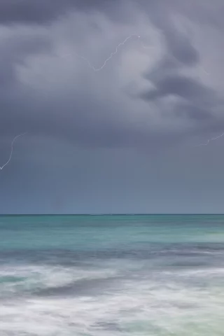 Австралия, море, пляж, молния, Перт, Бернс