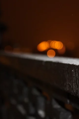 ночь, ограда, город