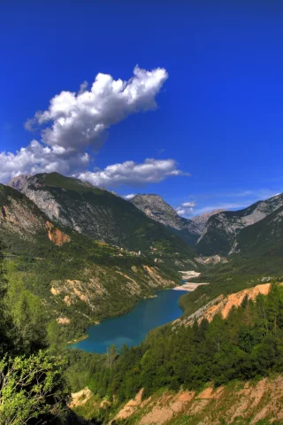 пейзаж, горы, небо
