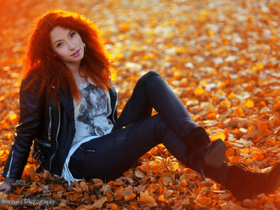 Gold, девушки, Autumn, девушка, Girl, красивая