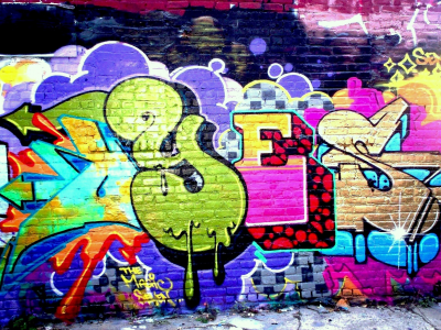 стена, граффити, слово