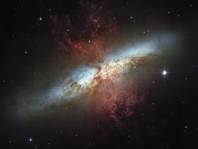 суперветер, M82, космос, галактика