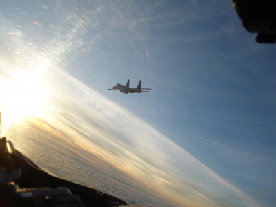 Су-27, облака, полёт, истребитель, небо