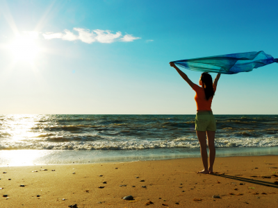 настроение, вода, девушки, песок, свобода, море, пляж, океан, солнце, радость