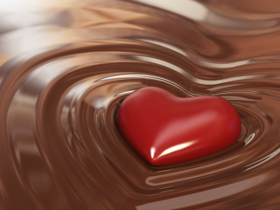 сердце, шоколад, вкусно