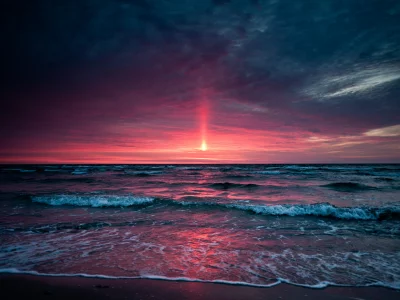 закат, море, sunset, небо