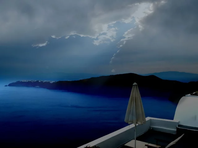 пейзаж, море, ночь, небо