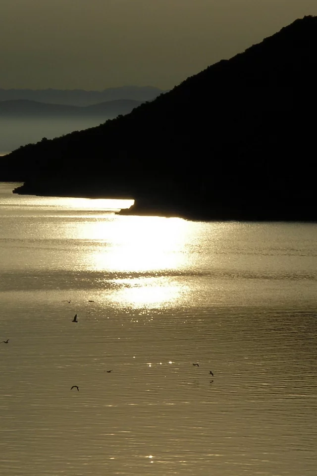 пейзаж, море, горы