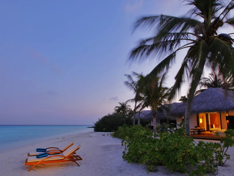 deckchair, пляж, море, villa, beach, вилла