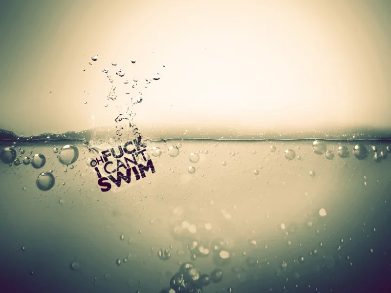 swim, water, boubbles
