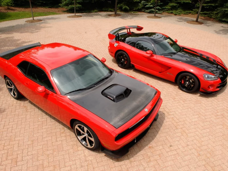 dodge, красная, challenger, авто, viper, машины, автомобили