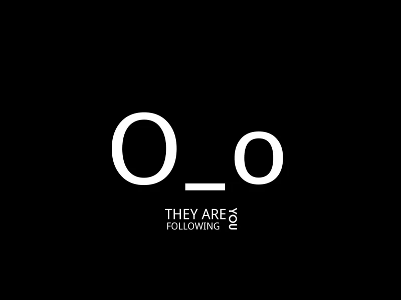 o_o, minimalism, black, follow