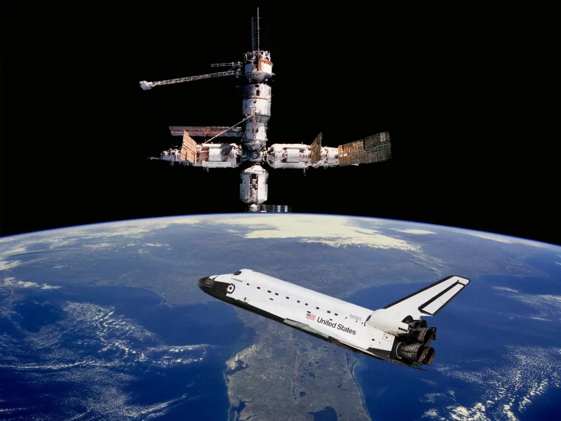 космос, станция, Shuttle, шатл, земля