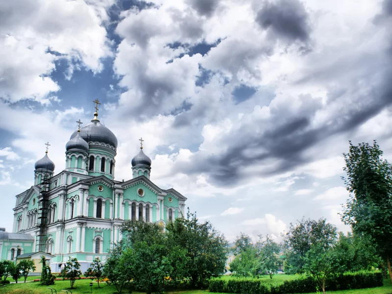 церковь, дивеево, зелень