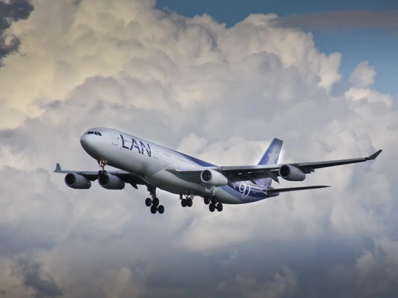 облака, Airbus, полёт, A340