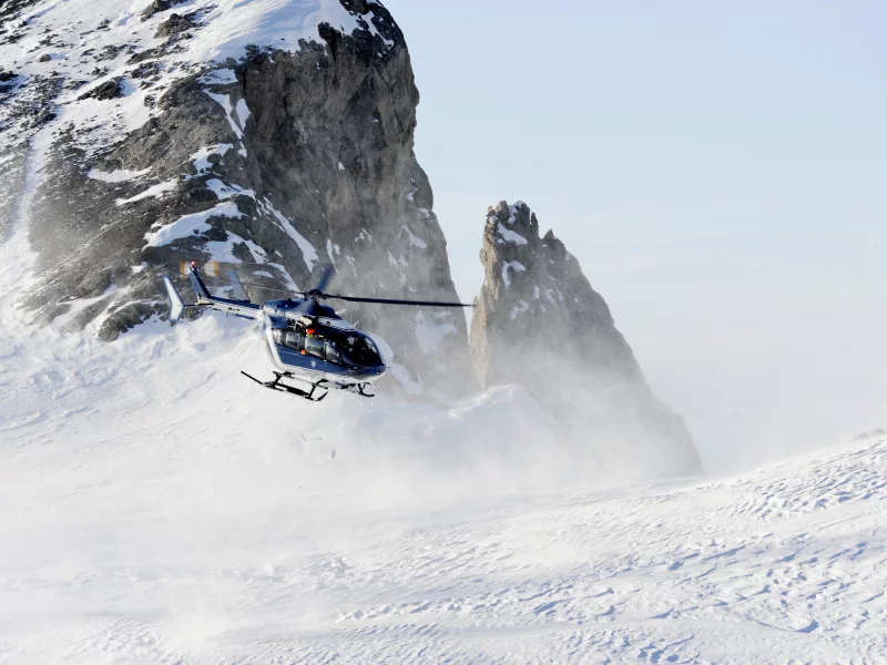 Eurocopter, EC 725, вертолёт, снег