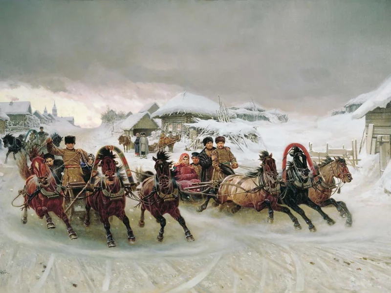 тройка, пётр николаевич грузинский, зима, праздник