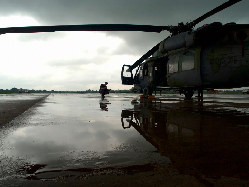 вода, небо, HH-60, человек