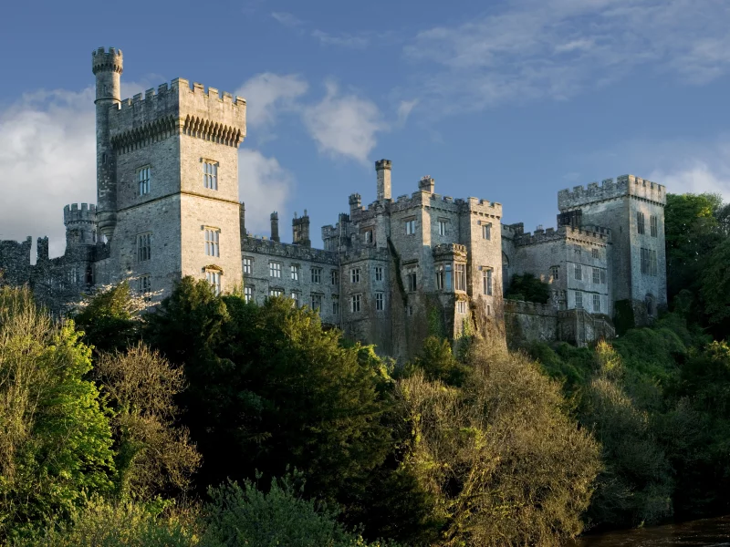 лето, Lismore, зелень, замок, англия