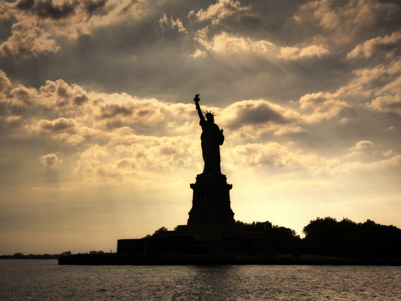 статуя свободы, нью-йорк