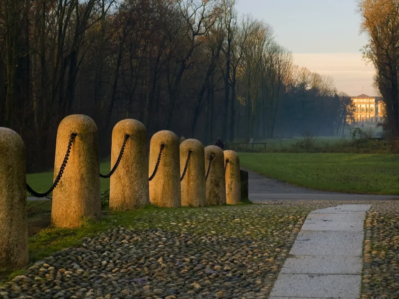 вечер, дорога, парк