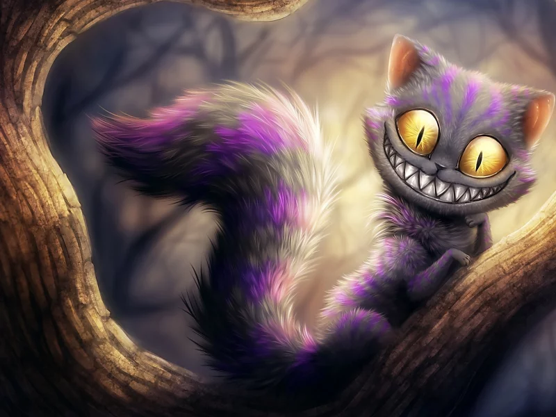 кот, Alice in Wonderland, улыбка